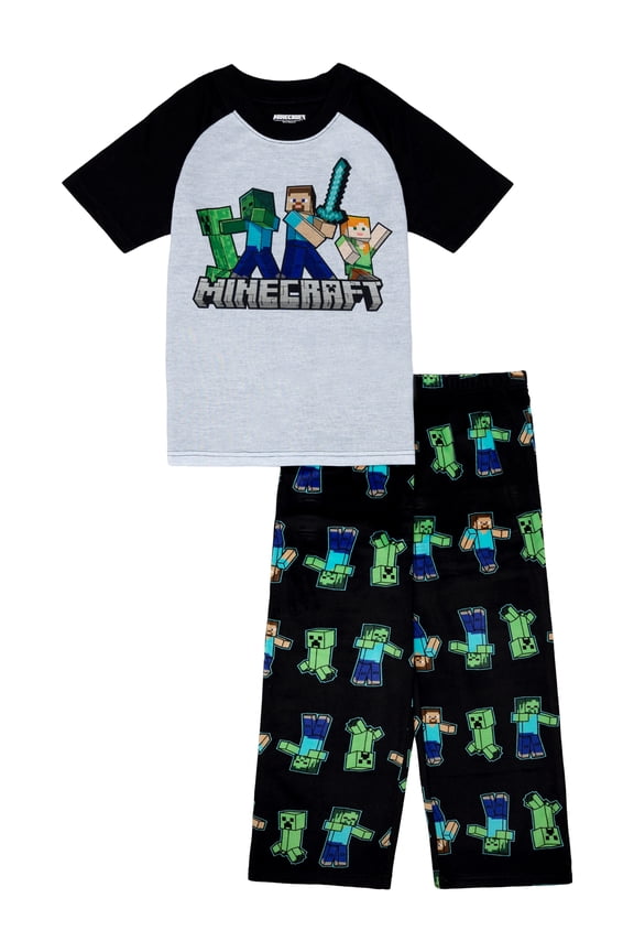 Boys Short Sleeve Top and Pant Pajama Set, 2-Piece, Sizes 4-16