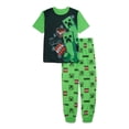 thumbnail image 1 of Minecraft Boys Short Sleeve and Pants Pajama Set, 2-Piece, Sizes 4-16, 1 of 3