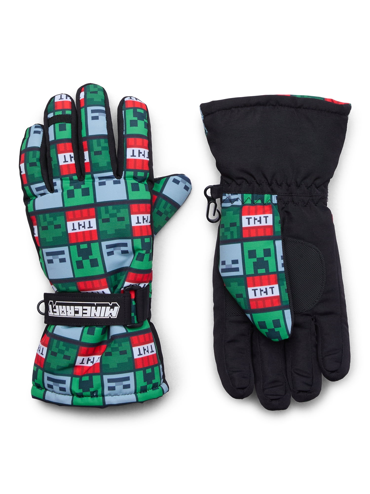Minecraft Boys Ski Gloves, Sizes S-XL