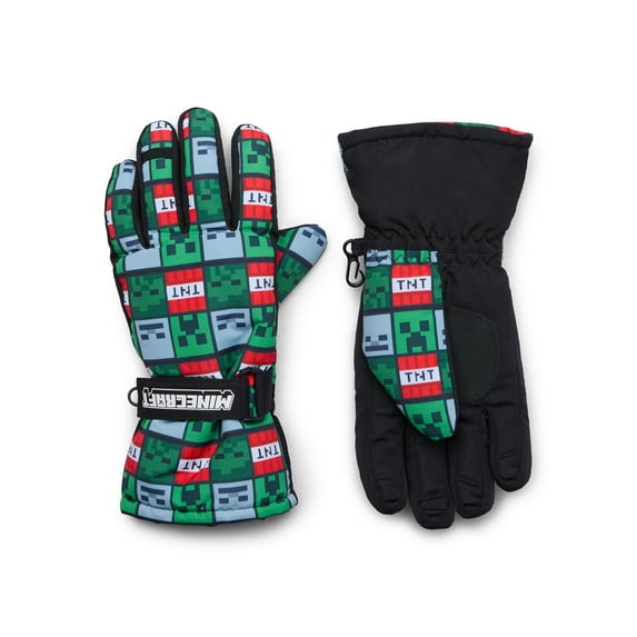 Minecraft Boys Ski Gloves, Sizes S-XL