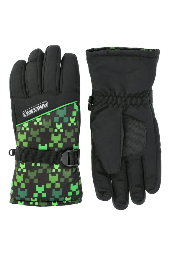 Boys' Print Ski Gloves, Sizes S-XL