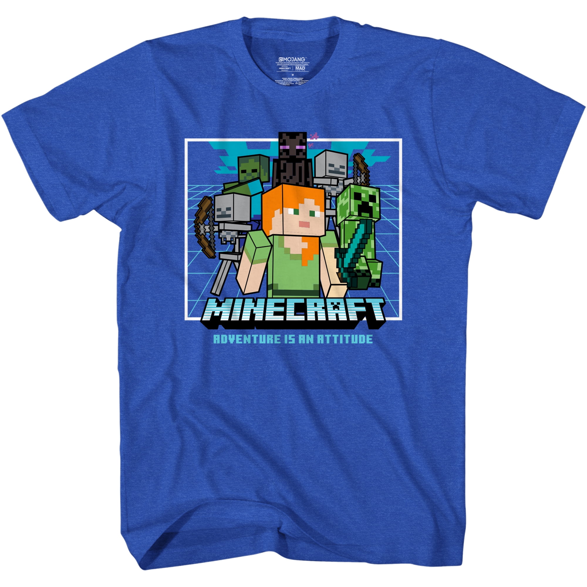 Minecraft Boys T-Shirt - Adventure Is an Attitude Shirt for Boys or ...