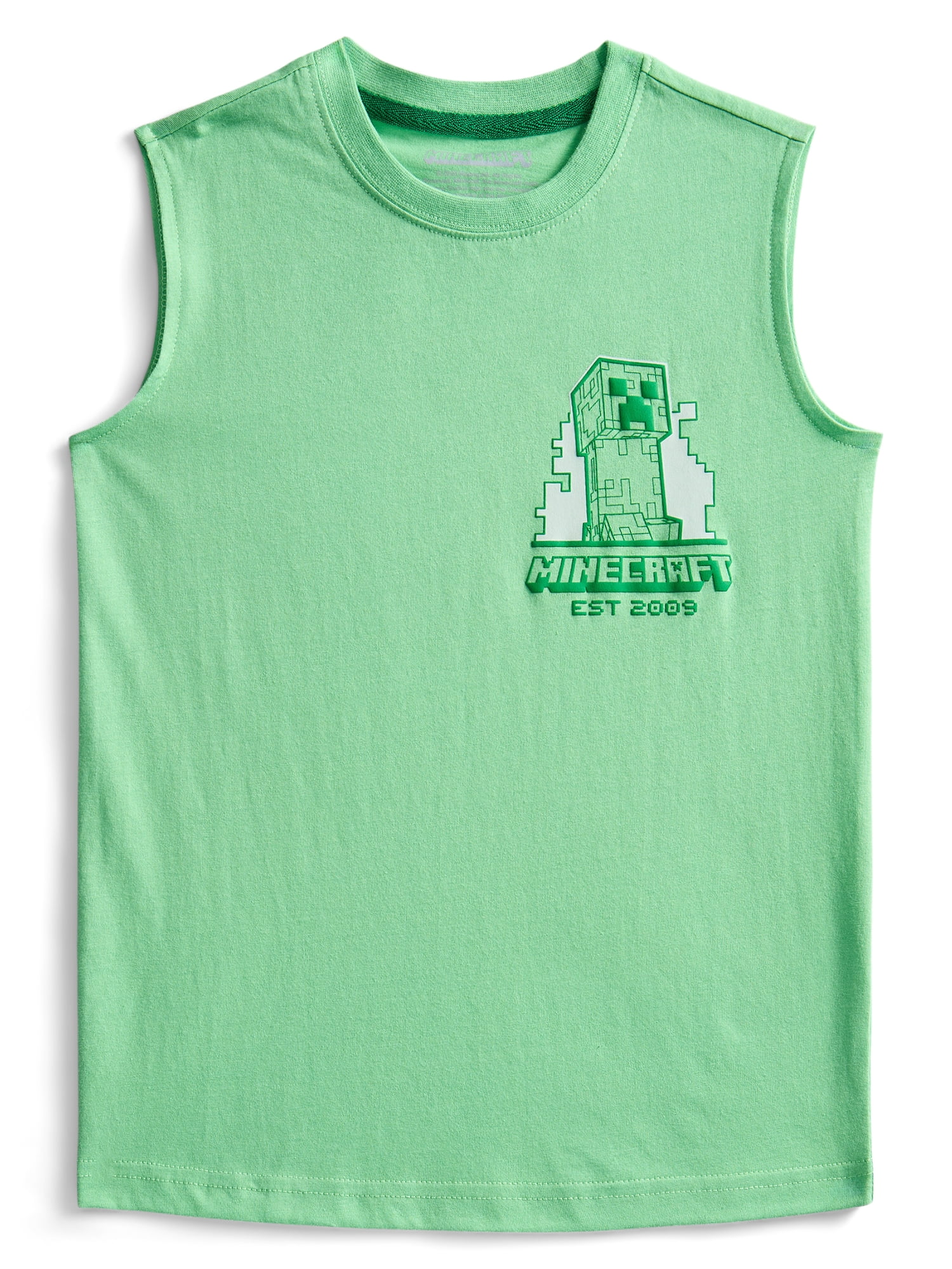 Minecraft Boys Tank Top,Crew Neck, Sizes XS - 2XL