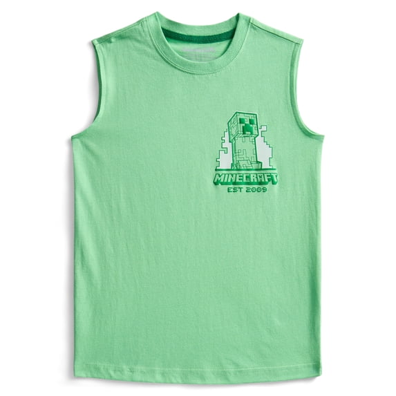 Minecraft Boys Tank Top,Crew Neck, Sizes XS - 2XL