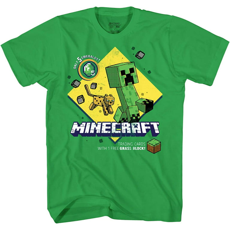 Minecraft Boys Video Game T-Shirt - Black and Green Creeper Face - Official  Shirt Green Ocelot, X-Small - Walmart.com