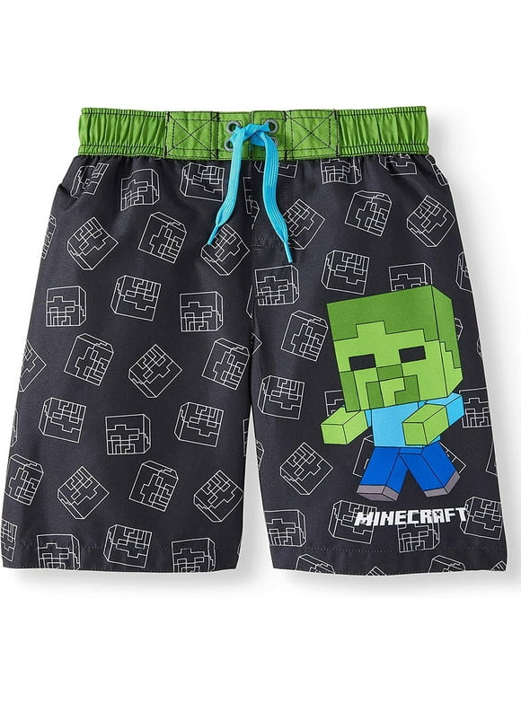 Boys Minecraft Swim Trunks