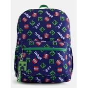 Minecraft Kids' 17" Fun Day Print Laptop Backpack, Navy