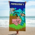 thumbnail image 1 of Minecraft Build Standard Beach Towel, 1 of 5