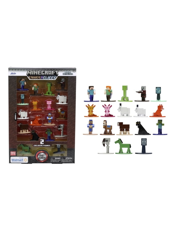 Caves and Cliffs Series 8 Die-Cast Figures 18-pack Multi-Color