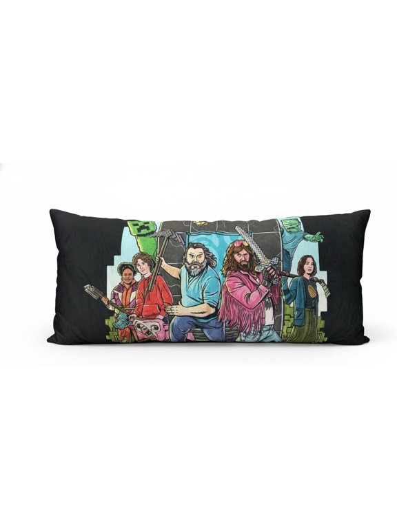 Character Body Pillow, 36 x 18 Inches Ultra Soft Plush with Sherpa Back, Kids Long Decorative Pillow for Bedroom, Gaming Room & Bedding Dcor