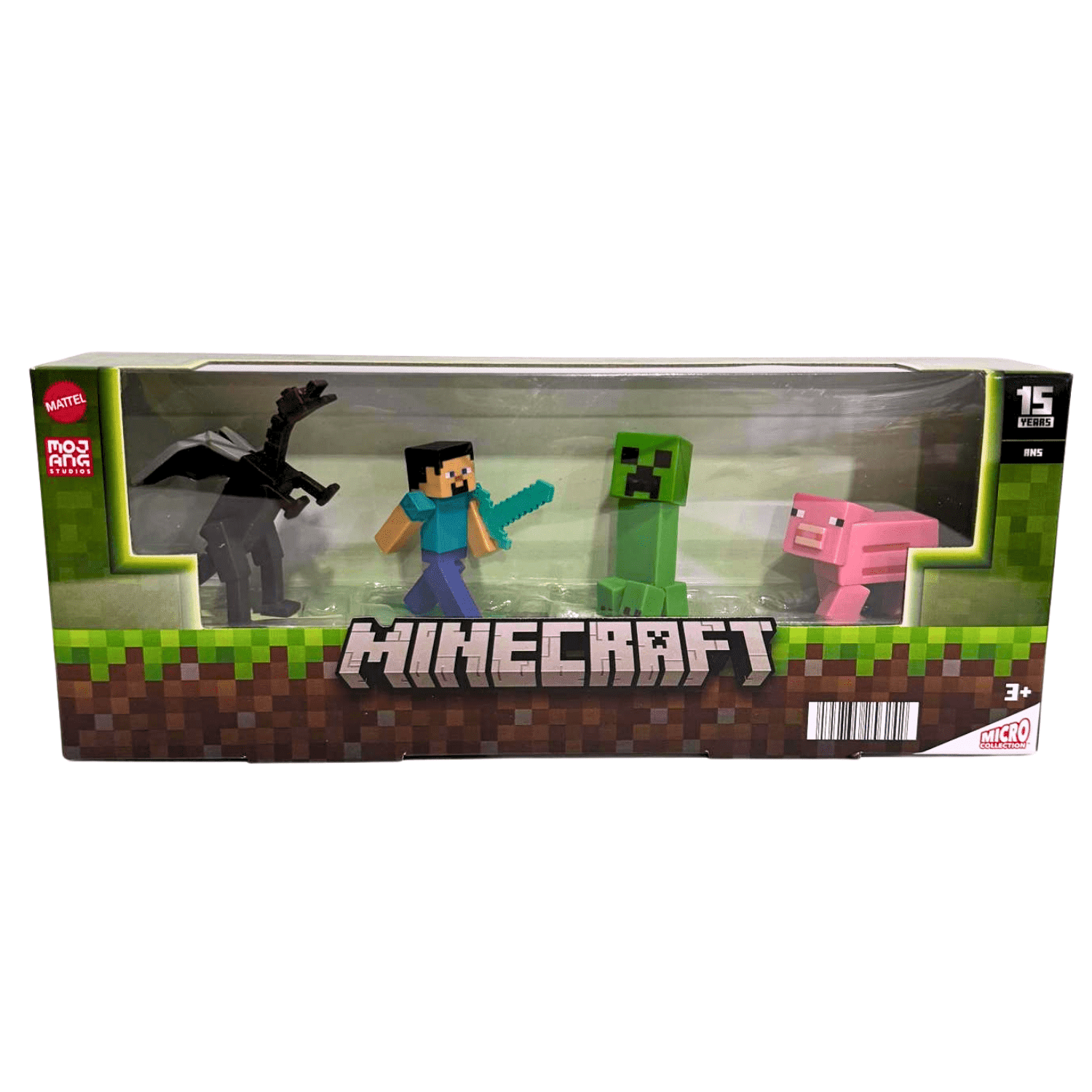 Minecraft Character Figures 4-Pack, Detailed Designs, Self-Standing Display Toys for Collectors