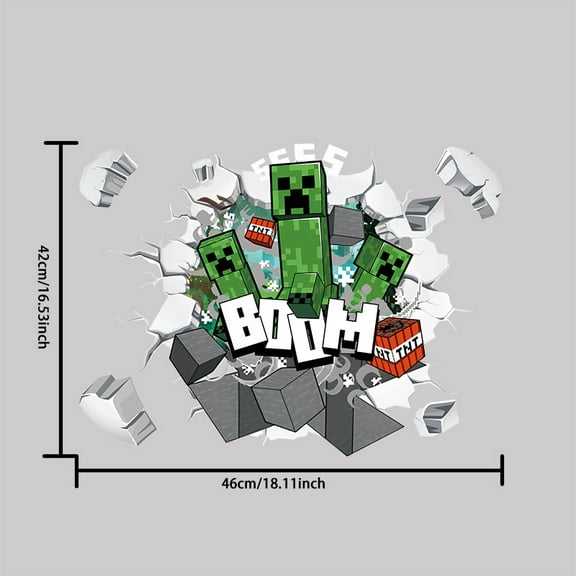 Minecraft Characters Peel and Stick Wall Decals - A-46*42cm