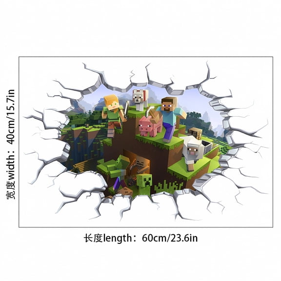 Minecraft Characters Peel and Stick Wall Decals