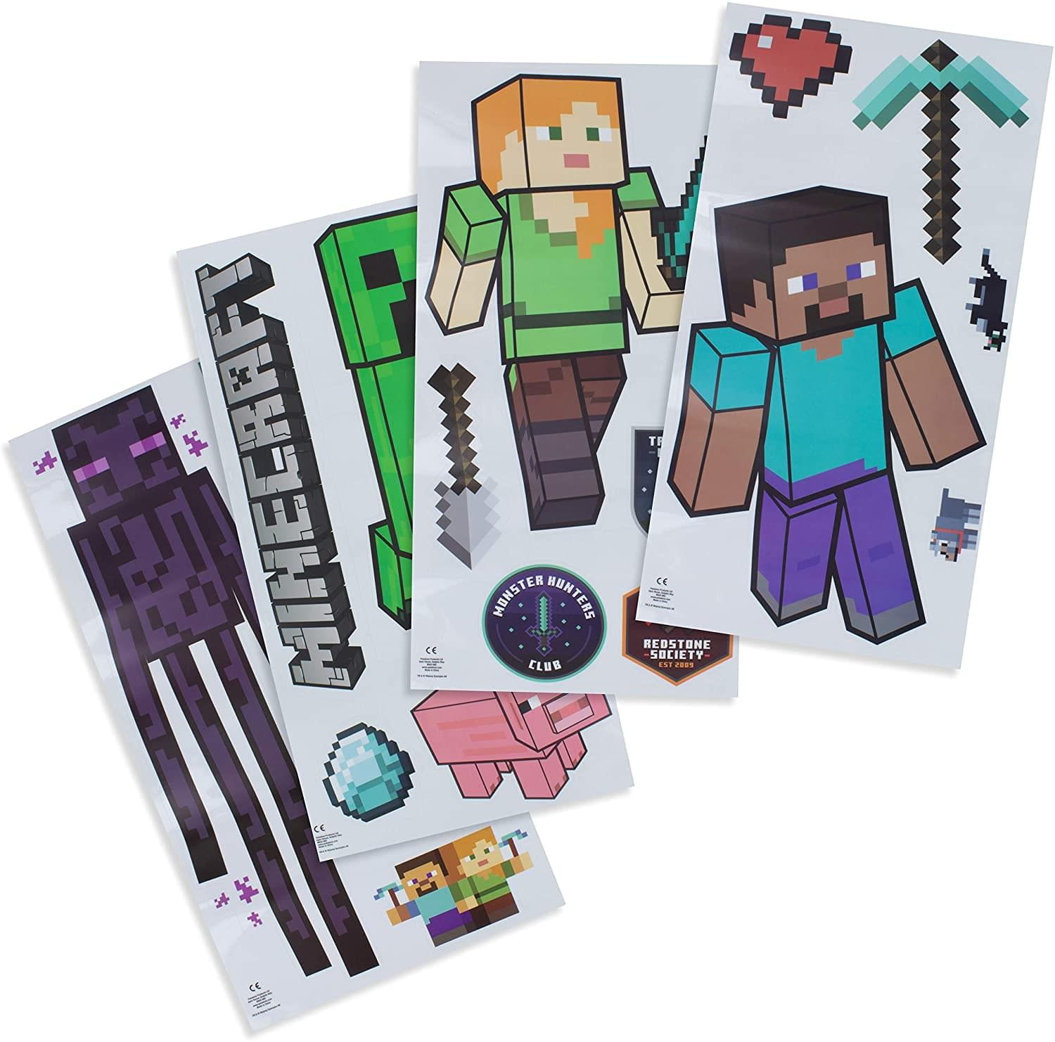 Minecraft Stickers for Kids 14 Sheet Sticker Book with Puffy Stickers 1200  + Sticker Pack 