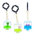thumbnail image 1 of Minecraft Charms Backpack Hanger, Action Figure Accessory Keychain, Children Ages 3+, 1 of 16