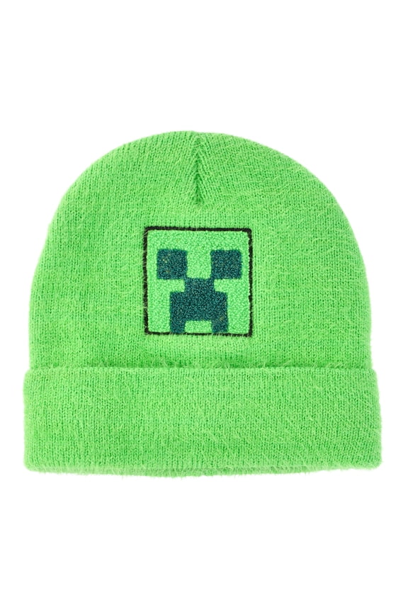 Minecraft Chenille Creeper Beanie Hat