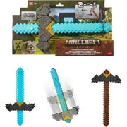Minecraft Click and Switch Sword and Pickaxe Role-Play 2-in-1 Toy Inspired by the Movie
