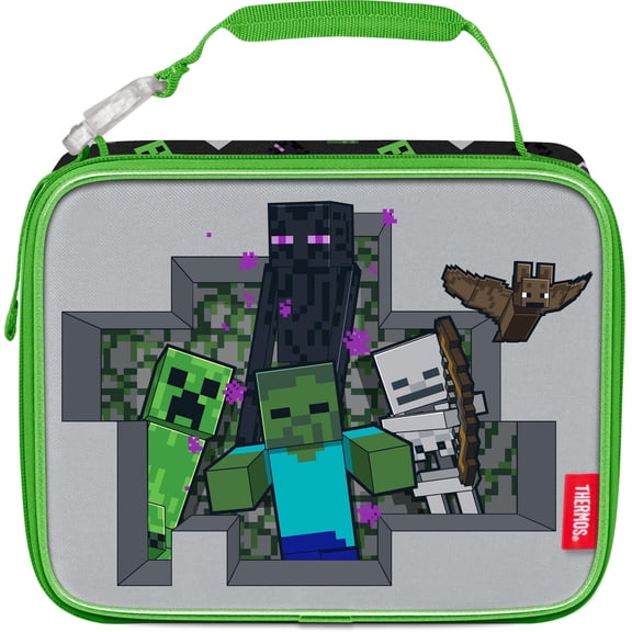 Thermos Kid's Reusable Soft Lunch Box, Minecraft