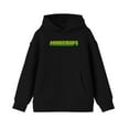 thumbnail image 1 of Minecraft Comic Logo Youth Black Graphic Hoodie - S, 1 of 1