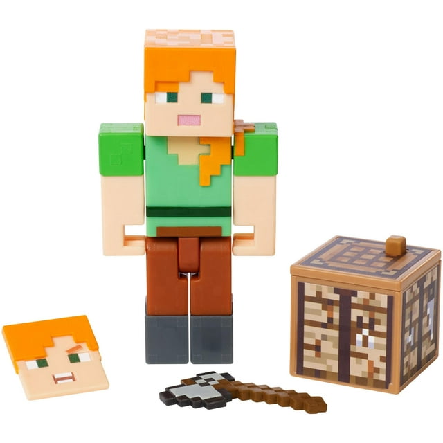 Minecraft Comic Maker Alex Action Figure with 2 Faces