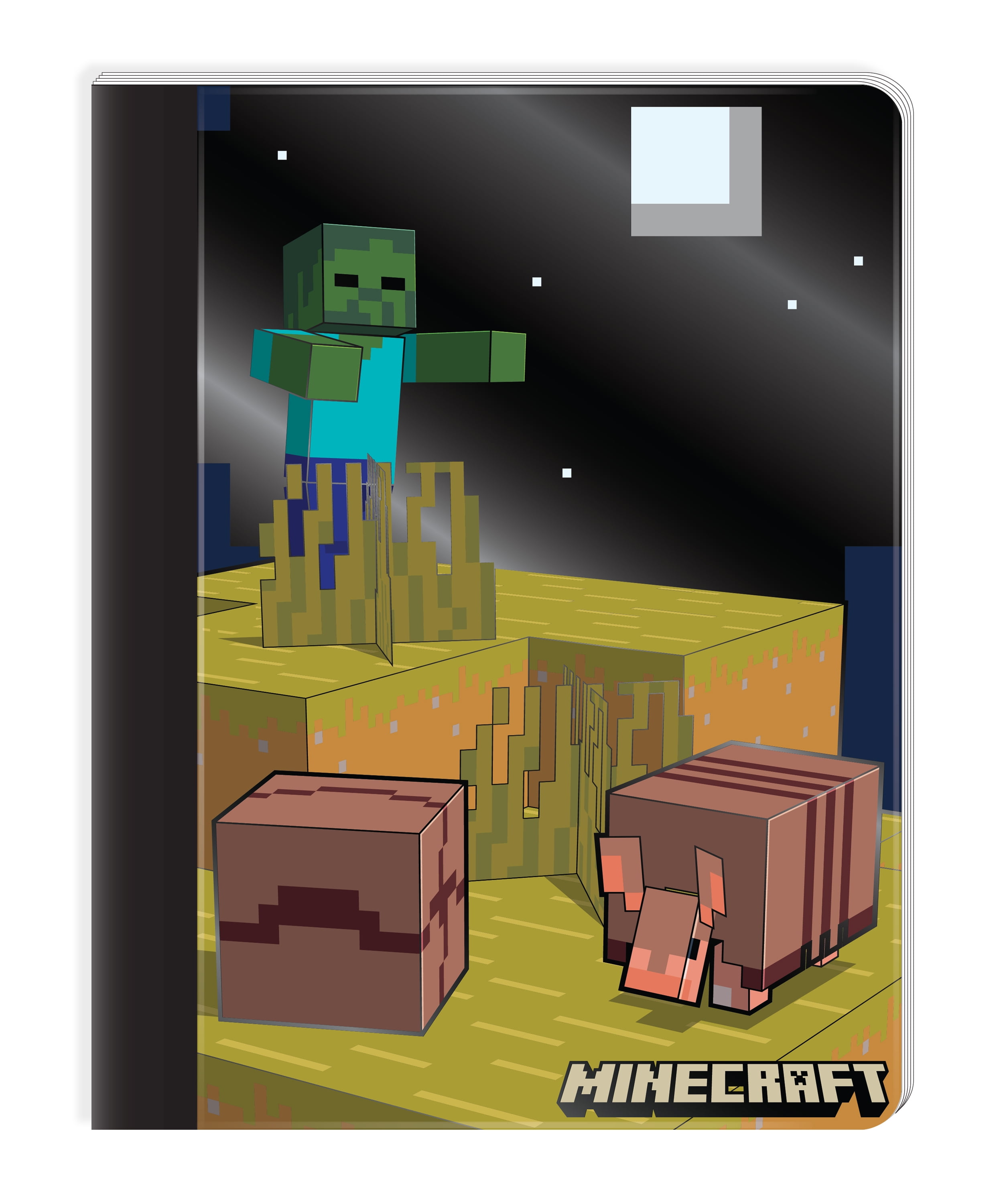 Minecraft Composition Writing Notebook, 9.75 in, 80 Sheets, Wide Rule, Multi-Color