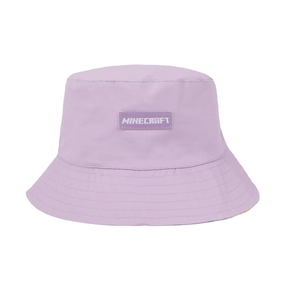 Minecraft Confetti Blocks Youth Purple Reversible Bucket Hat