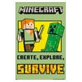 thumbnail image 1 of Minecraft - Create, Explore, SurVive Wall Poster, 22.375" x 34", Framed, 1 of 3
