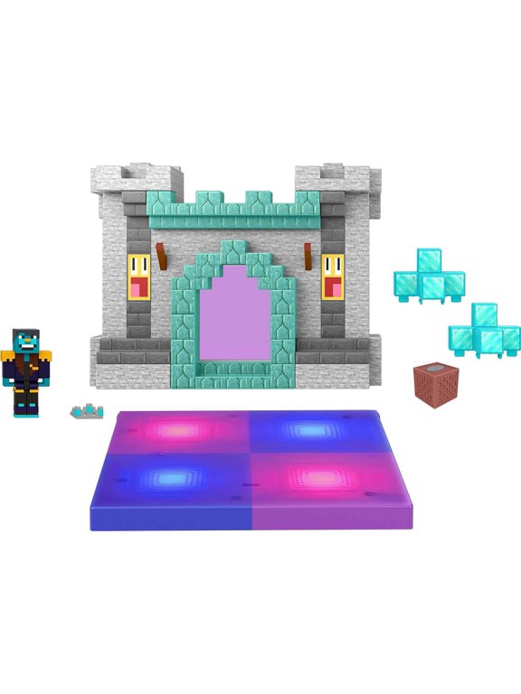 Minecraft Creator Series Party Supremes Palace Playset with Lights, Music & 3.25-inch Action Figure, Collectible Toy Gift for Ages 6 Years & Older