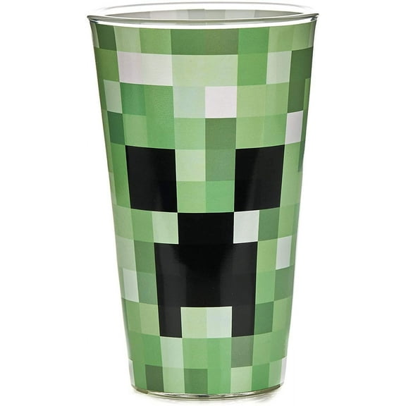 Paladone Minecraft Creeper Glass Tumbler 14 oz Officially Licensed Merchandise