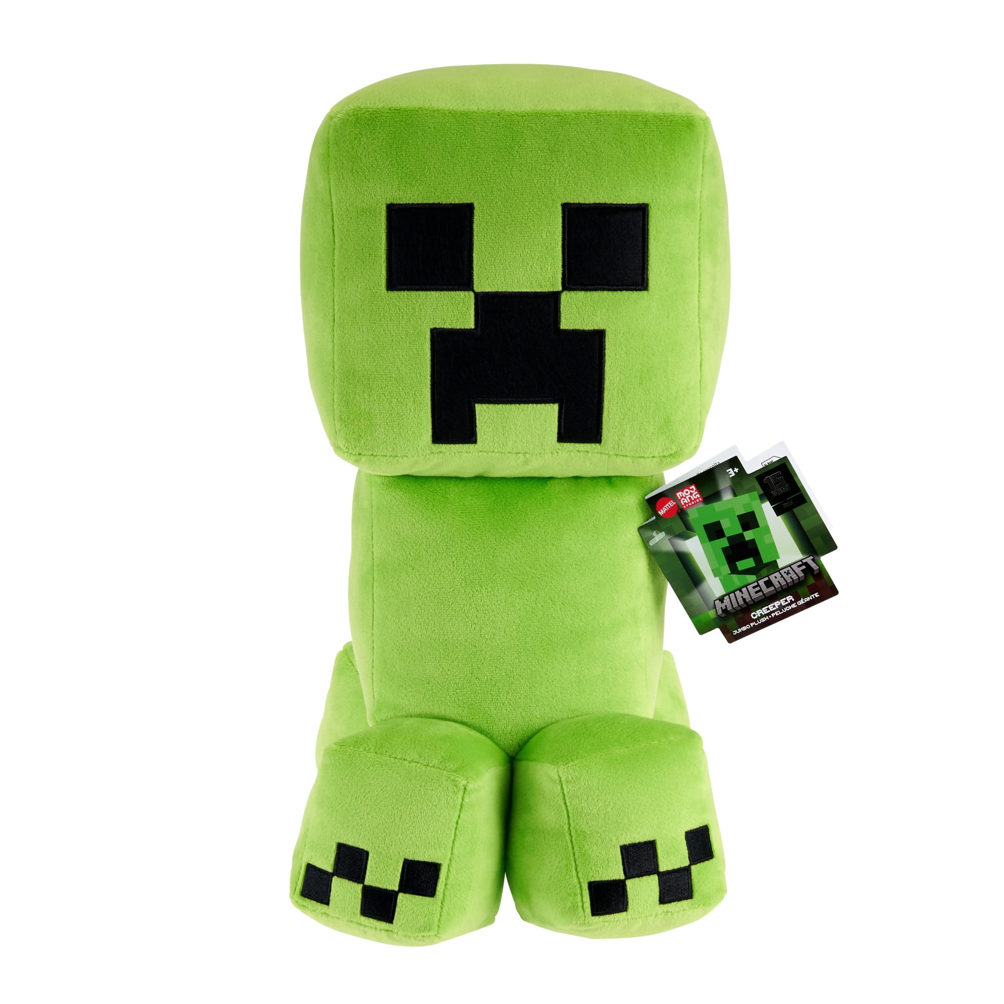 Minecraft Creeper 16-in Scale Jumbo Plush Figure, Pixelated Design ...