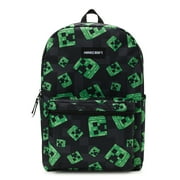 Minecraft Creeper 17" Laptop Backpack, Black Green