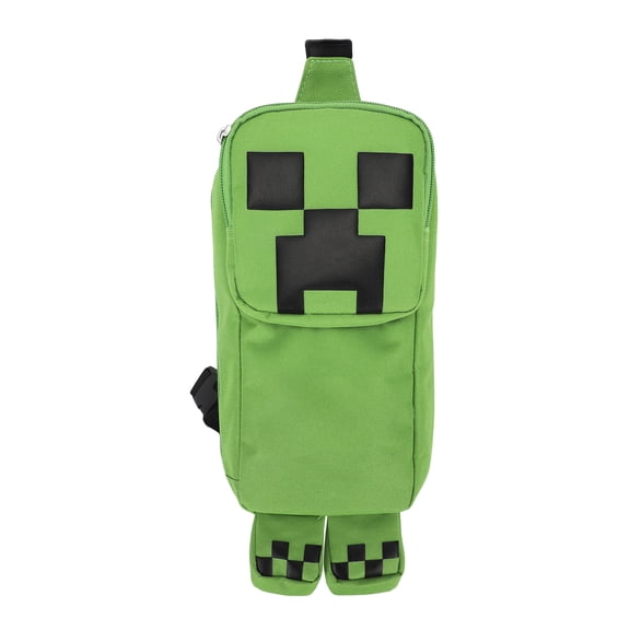 Minecraft Creeper 3D Character Crossbody Sling Bag With Adjustable Strap