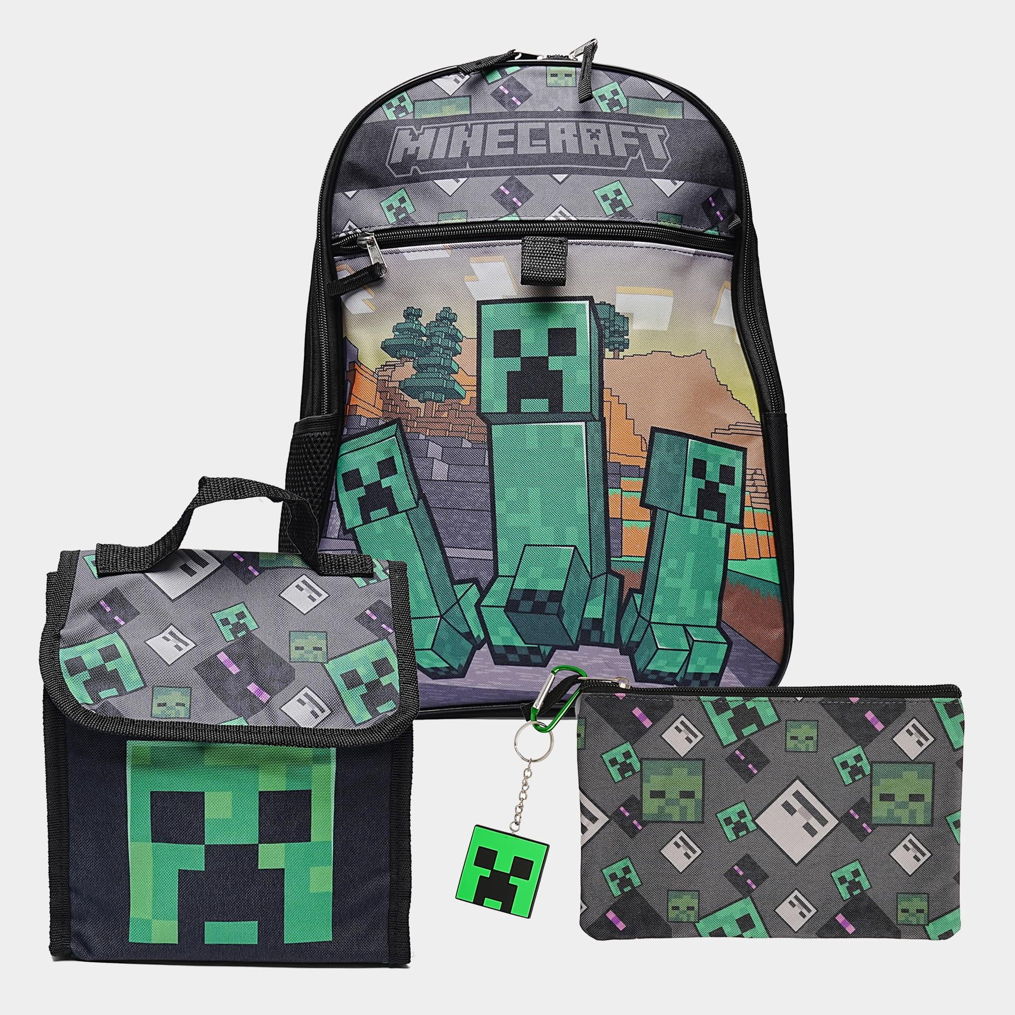 Minecraft Creeper 5 Piece 16 Inch Backpack Set - Walmart.com