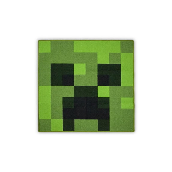 Minecraft Creeper Area Rug | Creeper Minecraft Rug | 39-Inch Square Area Rug