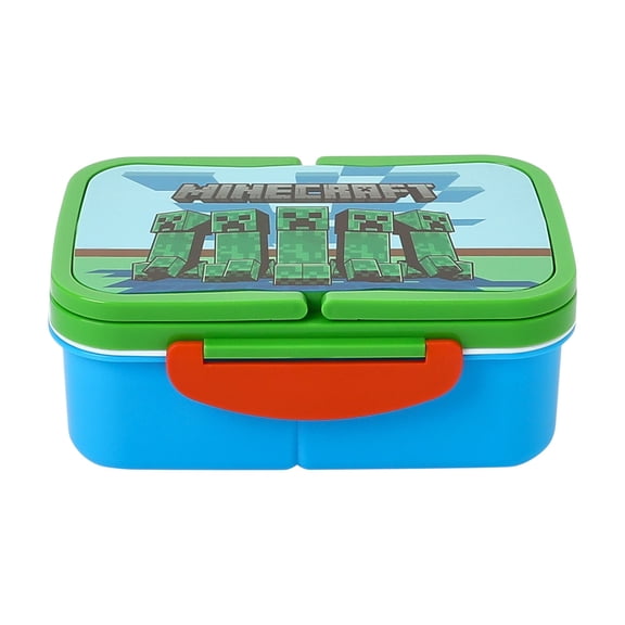 Minecraft Creeper Bento Lunch Box Set with Fork, Spoon & Sticker by CultureFly
