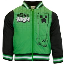 Minecraft Creeper Bomber Jacket for Boys (Sizes 4-18)