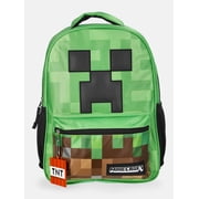 Minecraft Boys 17" Creeper Big Face Backpack, Green