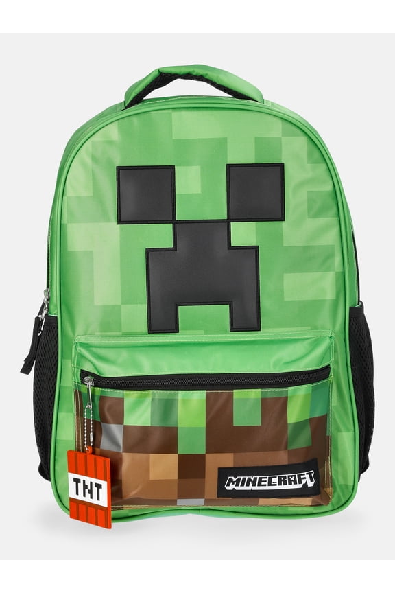 Boys 17" Creeper Big Face Backpack, Green