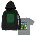 thumbnail image 1 of Minecraft Creeper Boys, Hoodie, and T-Shirt, 2-pack Clothes Set (Sizes 4-18), 1 of 5