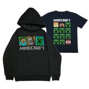 Minecraft Creeper Boys, Hoodie, and T-Shirt, 2-pack Clothes Set (Sizes 4-18)