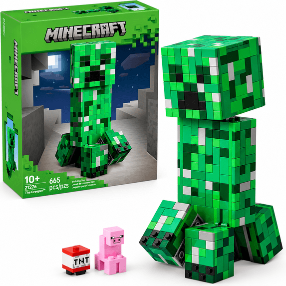 Minecraft Live Set Minecraft The Creeper Building Block Set for Kids, Creeper Character ...