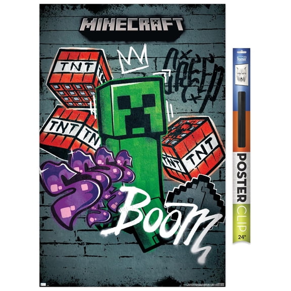 Minecraft - Creeper Do Not Enter Wall Poster, 22.375" x 34"