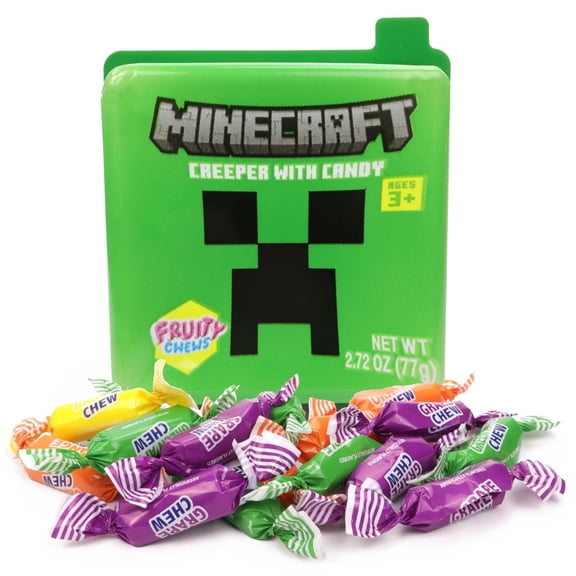 Minecraft Creeper Easter Gift Box, Fruit Candies Inside, 2.72 Ounces