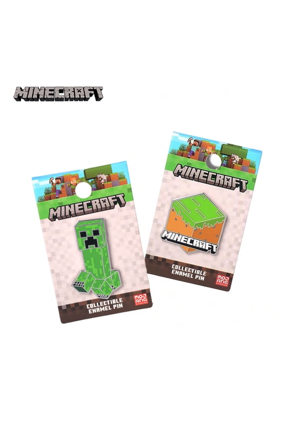 Minecraft Creeper Enamel Pin Minecraft Brooch 2PC
