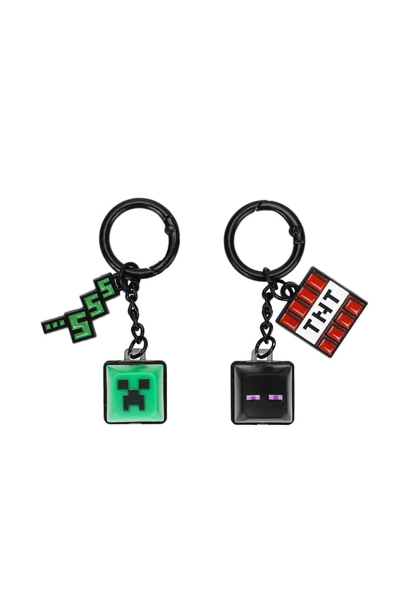 Minecraft Creeper & Enderman 2-Piece Keychain Set