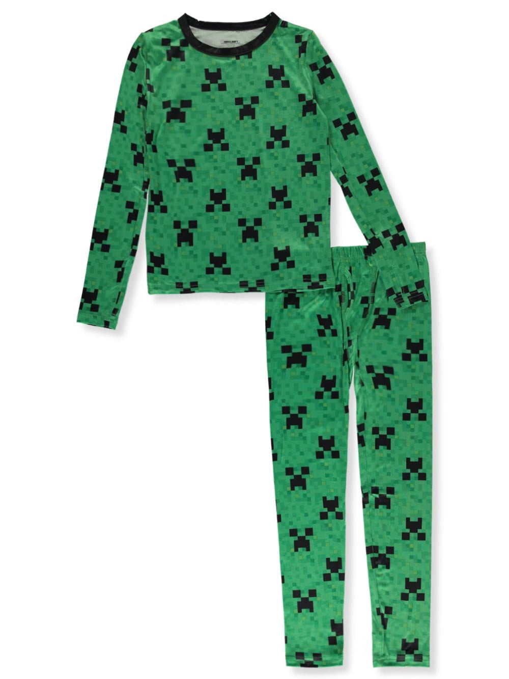 Minecraft Creeper Face Block Boys 2Piece Pajama SetMedium (910