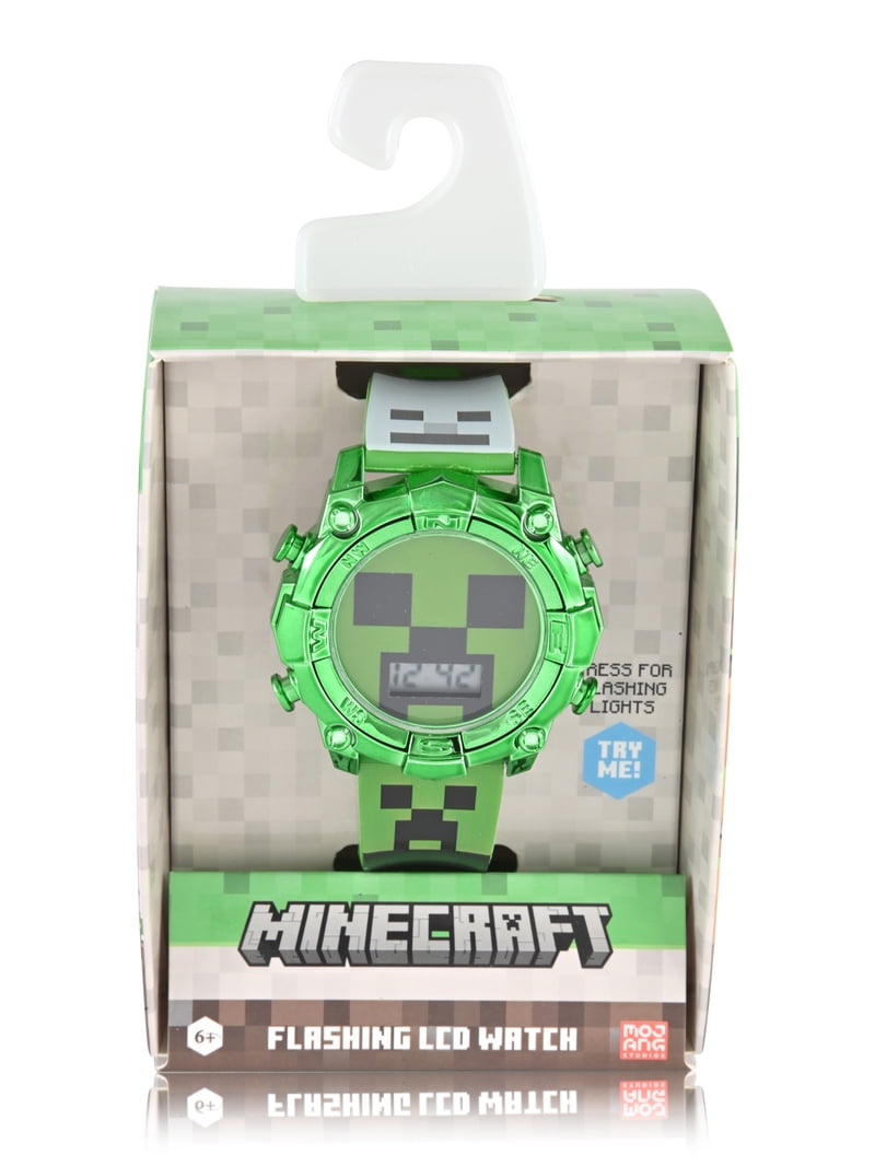【中古】「未使用品」［CD］Watch Your Step Kid Minecraft Creeper Unisex Child Green LCD Watch, MIN4299WM