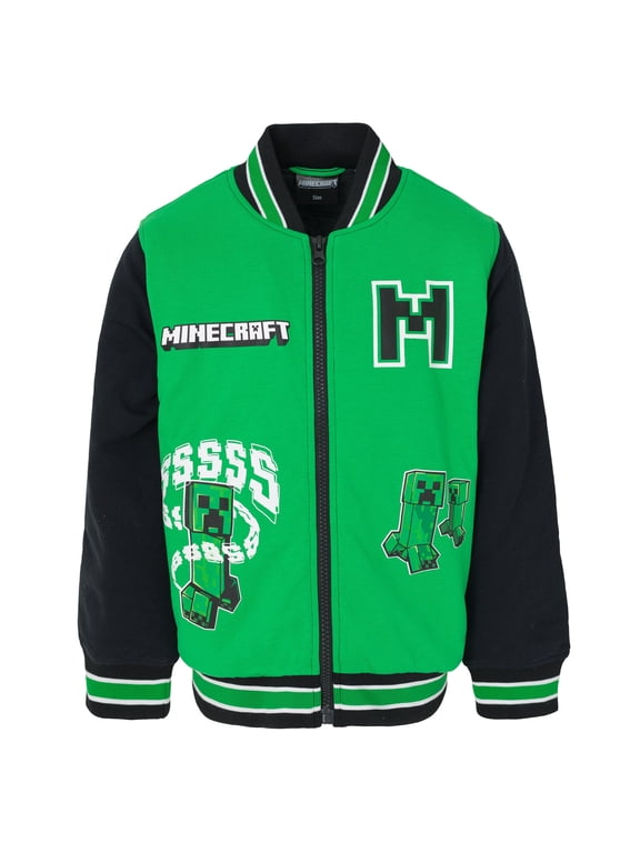 Creeper French Terry Varsity Zip Up Bomber Jacket Little Kid to Big Kid
