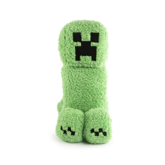 Minecraft Creeper Fuzzy Pillow Buddy, Polyester, Green, Mojang