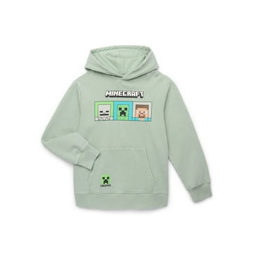 Minecraft Boys Creeper Graphic Pullover Hoodie, Sizes XS-XXL